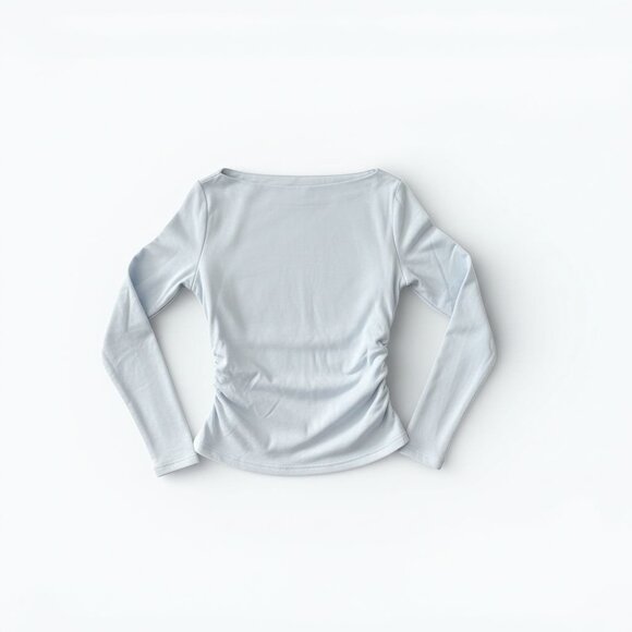 OGL Sea Glass Boatneck Side Ruched Brami Top NWT - Picture 2 of 6